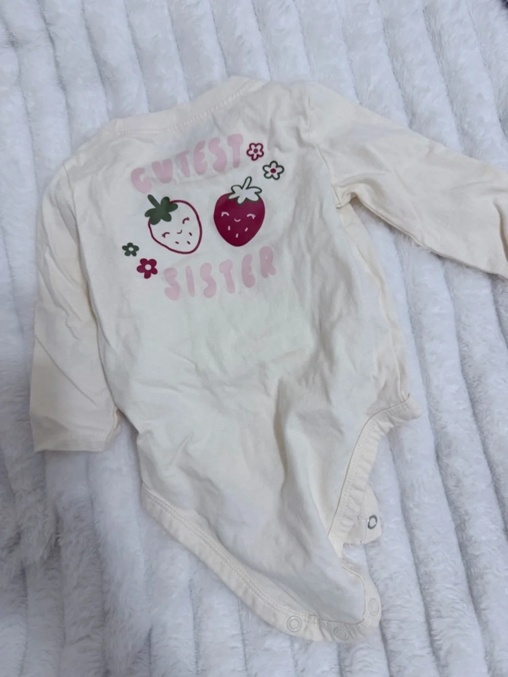 Mixed Baby Girl Sleepers and Onesies - Pastel Floral & Fruit Prints - Picture 8 of 13